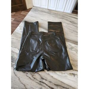 Abercrombie & Fitch Faux Leather Pants 90s Straight‎ Ultra High Rise 25